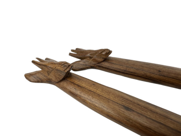 Preview: Handgeschnitztes Salatbesteck aus Rosenholz 